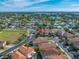 Aerial view highlighting a house's location in a neighborhood at 4943 Grand Oak Cir, Madeira Beach, FL 33708