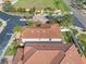 Aerial view of a house and its surrounding neighborhood at 4943 Grand Oak Cir, Madeira Beach, FL 33708