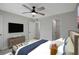 Bright bedroom, ceiling fan, and lots of natural light at 10110 Winsford Oak Blvd # 612, Tampa, FL 33624