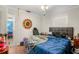 Bedroom with a double bed and wood floors at 1130 Barranca Ave, Spring Hill, FL 34609
