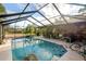 Enclosed pool with a view of the backyard at 1130 Barranca Ave, Spring Hill, FL 34609