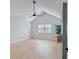 Spacious bedroom with vaulted ceiling, ceiling fan and fireplace at 13182 72Nd Ter, Seminole, FL 33776