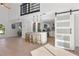 Modern kitchen with a breakfast bar and white cabinets at 13182 72Nd Ter, Seminole, FL 33776