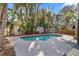 Inviting kidney-shaped swimming pool in a lush tropical setting at 13182 72Nd Ter, Seminole, FL 33776