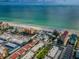 Aerial view of property, beach, and ocean at 19725 Gulf Blvd # 46, Indian Shores, FL 33785