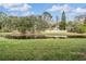Landscaped backyard with pond and lush greenery at 2919 Grand Kemerton Pl, Tampa, FL 33618