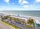 Oceanfront condo building highlighted in aerial view at 3400 Gulf Blvd # 105, Belleair Beach, FL 33786