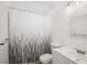 Clean bathroom, shower/tub combo, and white vanity at 5430 Palm Crest N Ct, Pinellas Park, FL 33782