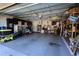 Garage with built-in shelving and storage at 7838 Avenal Loop, New Port Richey, FL 34655