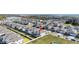Aerial view of house and neighborhood at 33157 Rosewood Bark Way, Wesley Chapel, FL 33545
