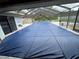 Inviting pool area complete with a pool cover and screened enclosure at 5404 Glover Dr, Weeki Wachee, FL 34607