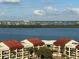 Aerial view of waterfront property and community at 855 Bayway Blvd # 902, Clearwater Beach, FL 33767