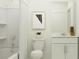 Clean bathroom featuring a shower/tub combo and white vanity at 13024 Calcite Blue Ave, Wimauma, FL 33598