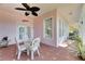 Screened porch with outdoor seating and canal views at 620 Mirabay Blvd, Apollo Beach, FL 33572