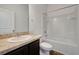Clean bathroom with a bathtub, toilet and sink at 807 Garden Oaks Sq, Seffner, FL 33584