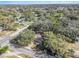 Aerial view showcasing the home's setting within the neighborhood at 1601 Lakeview Rd, Clearwater, FL 33756