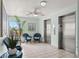 Lobby with seating and elevators, featuring a tiled floor at 5108 Brittany S Dr # 506, St Petersburg, FL 33715