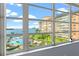 Stunning water and community pool view from window at 5108 Brittany S Dr # 506, St Petersburg, FL 33715