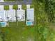 Aerial view of modern homes, each with a backyard pool at 7602 Antilla St, Tampa, FL 33625