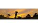 Silhouette of golfer with bright sunset in the background, showcasing a scenic golf course at 7602 Antilla St, Tampa, FL 33625