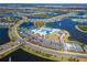 Aerial view of community pool, tennis courts, and clubhouse at 8705 Coastal Key Way, Parrish, FL 34219