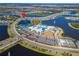 Aerial view showing community location near lake and amenities at 8705 Coastal Key Way, Parrish, FL 34219