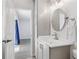 Bathroom featuring a light gray vanity and doorway leading into the bedroom at 1009 Black Knight Dr, Valrico, FL 33594