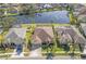 Aerial view of house and neighborhood, showcasing curb appeal at 1406 Deerbourne Dr, Wesley Chapel, FL 33543