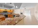 Kitchen with granite countertops and modern appliances at 1406 Deerbourne Dr, Wesley Chapel, FL 33543
