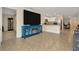 Living room features a built-in fireplace and open concept at 1663 Hazy Sea Dr, Plant City, FL 33565