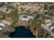 Aerial view of community pool and surrounding homes at 2205 Sequoia Dr, Clearwater, FL 33763