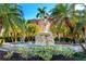 Ornate fountain with lush landscaping at 2733 Via Cipriani # 830A, Clearwater, FL 33764