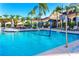 Pool with in-water volleyball net at 2733 Via Cipriani # 830A, Clearwater, FL 33764