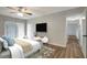 Bright bedroom with ceiling fan and large closet at 7020 Cognac Dr # 3, New Port Richey, FL 34653