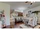 Elegant dining area with hardwood floors and a chandelier at 10280 Post Harvest Dr, Riverview, FL 33578