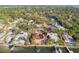 Wide aerial view of waterfront home and surrounding neighborhood at 3180 Sunset N Dr, St Petersburg, FL 33710