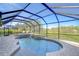 Screened pool and spa with paver deck at 13181 Linzia Ln, Spring Hill, FL 34609