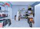 Storage room with wire shelving units for extra storage at 13181 Linzia Ln, Spring Hill, FL 34609