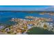 Aerial view showcasing the property's waterfront location at 409 161St Ave, Redington Beach, FL 33708