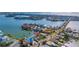 Aerial view of waterfront home with private dock, showcasing its prime location at 409 161St Ave, Redington Beach, FL 33708