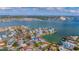 Bird's-eye view of property highlighting its waterfront location and neighborhood context at 409 161St Ave, Redington Beach, FL 33708