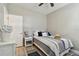 Comfortable bedroom with a full-size bed and neutral tones at 605 E Spruce St, Tarpon Springs, FL 34689