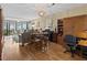 Condo dining area with water views and hardwood floors at 1814 Mariner Dr # 159, Tarpon Springs, FL 34689