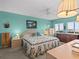 Spacious main bedroom with water views and plenty of light at 1814 Mariner Dr # 159, Tarpon Springs, FL 34689