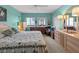 Main bedroom with a king-size bed and built-in dresser at 1814 Mariner Dr # 159, Tarpon Springs, FL 34689