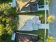 Aerial view of single-Gathering home and neighborhood at 4104 Warwick Hills Dr, Wesley Chapel, FL 33543