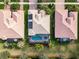Bird's-eye view of house with pool and solar panels at 5006 Ruby Flats Dr, Wimauma, FL 33598