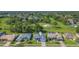 Aerial view showcasing the home's location in a residential neighborhood at 10328 Henderson St, Spring Hill, FL 34608