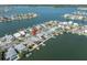 Bird's eye view of waterfront home and surrounding neighborhood at 16124 4Th E St, Redington Beach, FL 33708