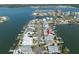 Aerial view of property highlighting its waterfront location at 16124 4Th E St, Redington Beach, FL 33708